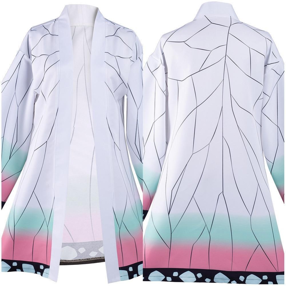 Kochou Shinobu Cloak Earings Belt Suit Cosplay Costume Halloween Carnival Outfit