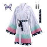 Kochou Shinobu Cloak Earings Belt Suit Cosplay Costume Halloween Carnival Outfit