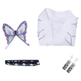 Kochou Shinobu Cloak Earings Belt Suit Cosplay Costume Halloween Carnival Outfit