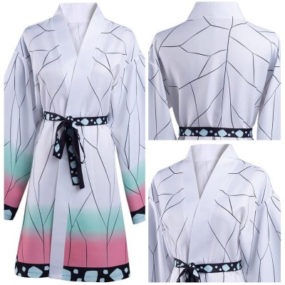 Kochou Shinobu Cloak Earings Belt Suit Cosplay Costume Halloween Carnival Outfit