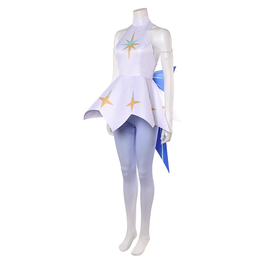 Knights of Guinevere Guinevere White Short Dress Socks Set Party Cosplay Costume Halloween Carnival