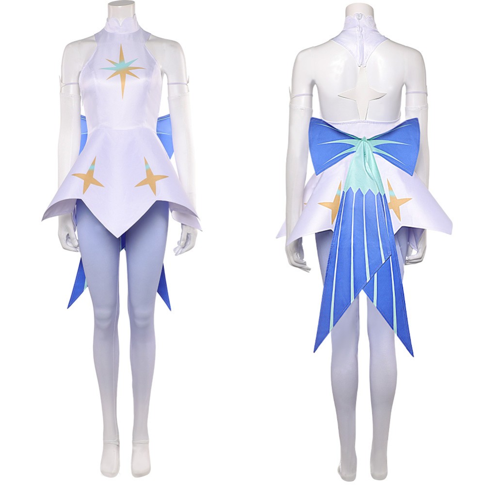 Knights of Guinevere Guinevere White Short Dress Socks Set Party Cosplay Costume Halloween Carnival
