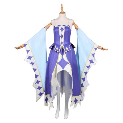 Knights of Guinevere Guinevere Blue Dress Sleeves Party Cosplay Costume Halloween Carnival