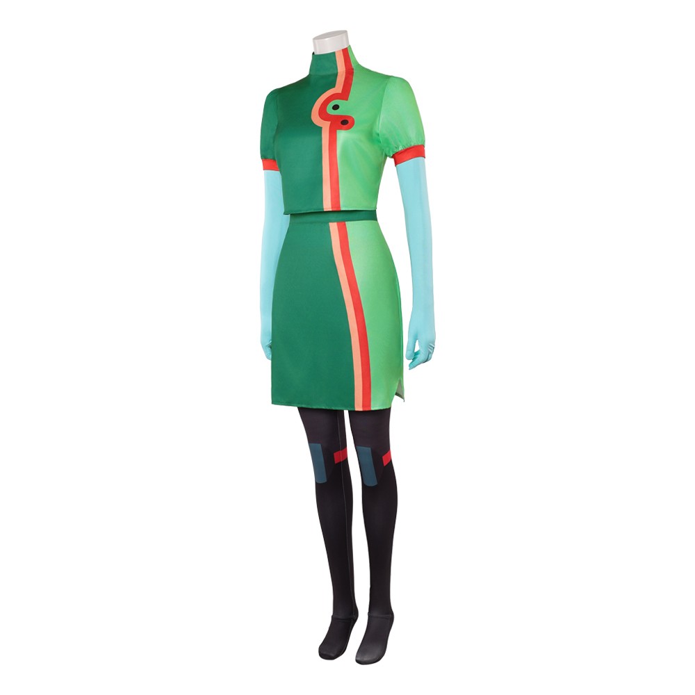 Knights of Guinevere Andrea Green Fullset Party Cosplay Costume Halloween Carnival