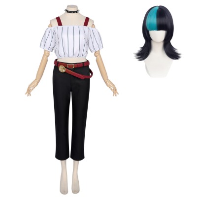Kirara Hoshi White Cosplay Costume Halloween Carnival Outfit