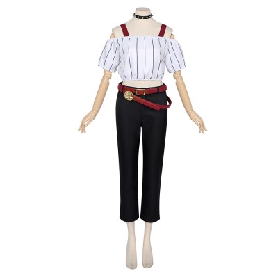 Kirara Hoshi White Cosplay Costume Halloween Carnival Outfit