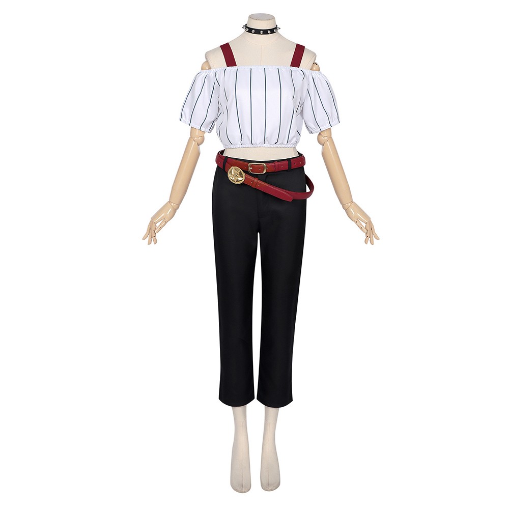 Kirara Hoshi White Cosplay Costume Halloween Carnival Outfit