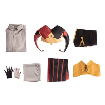 Kingdom of Marionettes Jestyn Red Clown Suit Cosplay Costume Halloween Carnival