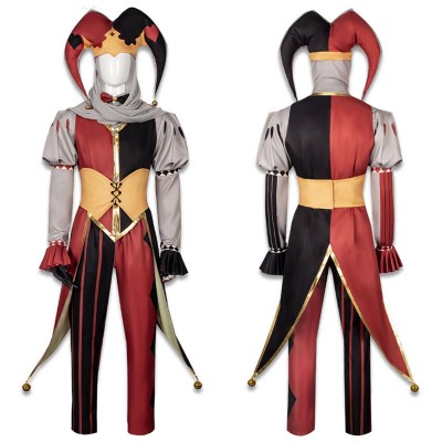 Kingdom of Marionettes Jestyn Red Clown Suit Cosplay Costume Halloween Carnival