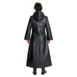 Kingdom Hearts III-office Black Leather Coat Uniform Cosplay Costume Halloween Carnival