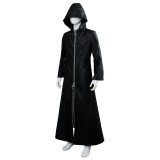 Kingdom Hearts III-office Black Leather Coat Uniform Cosplay Costume Halloween Carnival