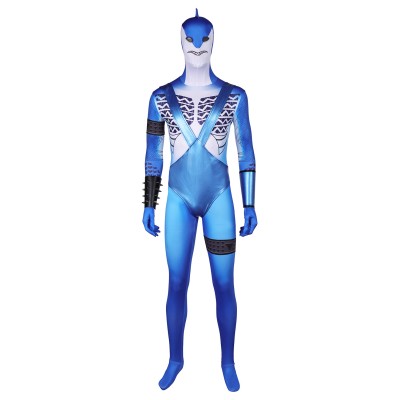 King Shark Jumpsuit Suit Cosplay Costume Halloween Carnival Outfit