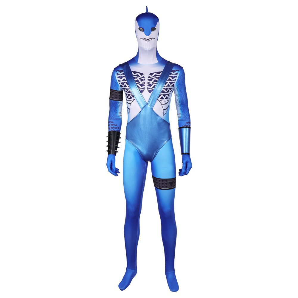 King Shark Jumpsuit Suit Cosplay Costume Halloween Carnival Outfit