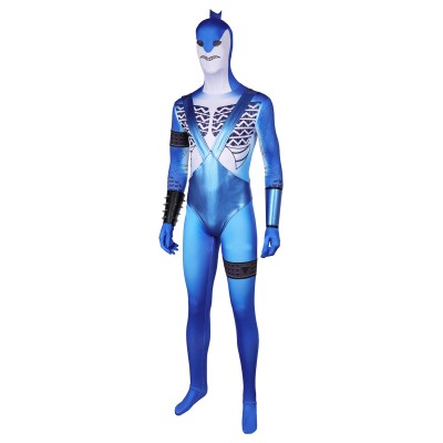 King Shark Jumpsuit Suit Cosplay Costume Halloween Carnival Outfit