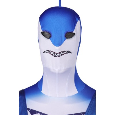 King Shark Jumpsuit Suit Cosplay Costume Halloween Carnival Outfit
