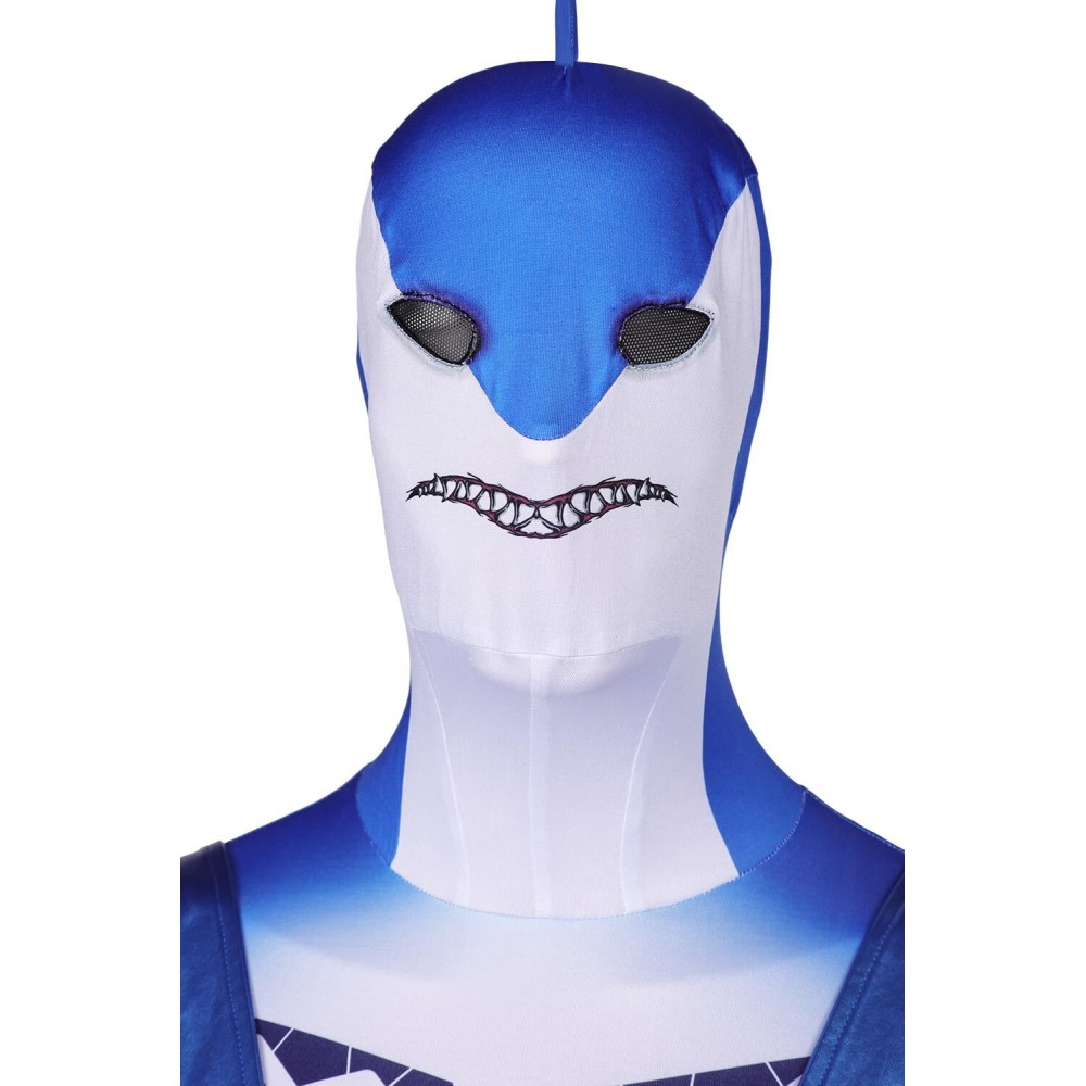 King Shark Jumpsuit Suit Cosplay Costume Halloween Carnival Outfit