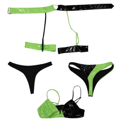 Kim Possible Shego Lingerie Suit Cosplay Costume Halloween Carnival Outfit