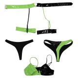 Kim Possible Shego Lingerie Suit Cosplay Costume Halloween Carnival Outfit