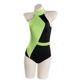 Kim Possible Shego Adult Swimsuit Suit Cosplay Costume Halloween Carnival Outfit
