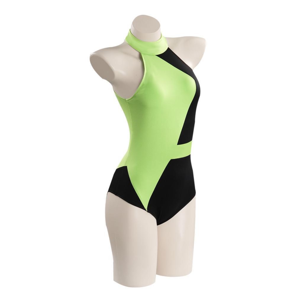 Kim Possible Shego Adult Swimsuit Suit Cosplay Costume Halloween Carnival Outfit