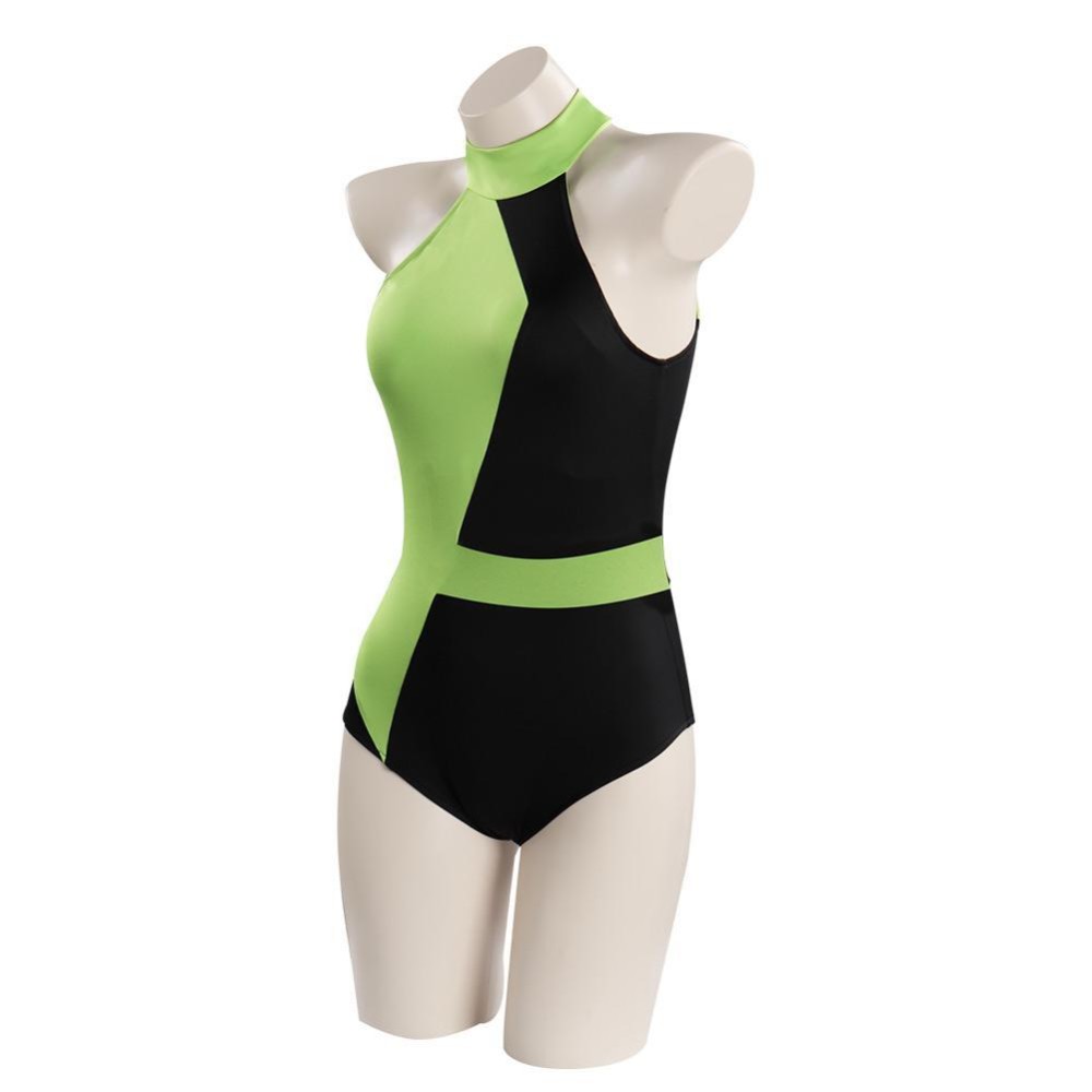 Kim Possible Shego Adult Swimsuit Suit Cosplay Costume Halloween Carnival Outfit