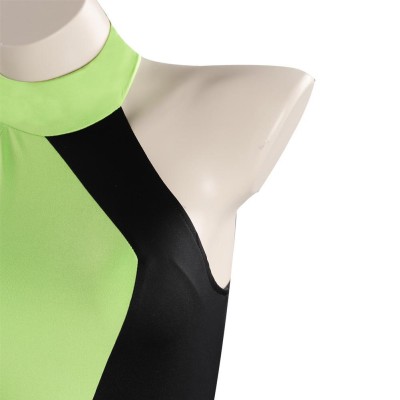 Kim Possible Shego Adult Swimsuit Suit Cosplay Costume Halloween Carnival Outfit