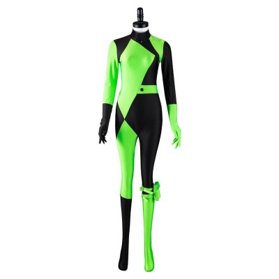 Kim Possible Shego Adult Jumpsuit Suit Cosplay Costume Halloween Carnival