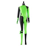 Kim Possible Shego Adult Jumpsuit Suit Cosplay Costume Halloween Carnival