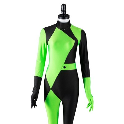 Kim Possible Shego Adult Jumpsuit Suit Cosplay Costume Halloween Carnival