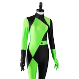 Kim Possible Shego Adult Jumpsuit Suit Cosplay Costume Halloween Carnival