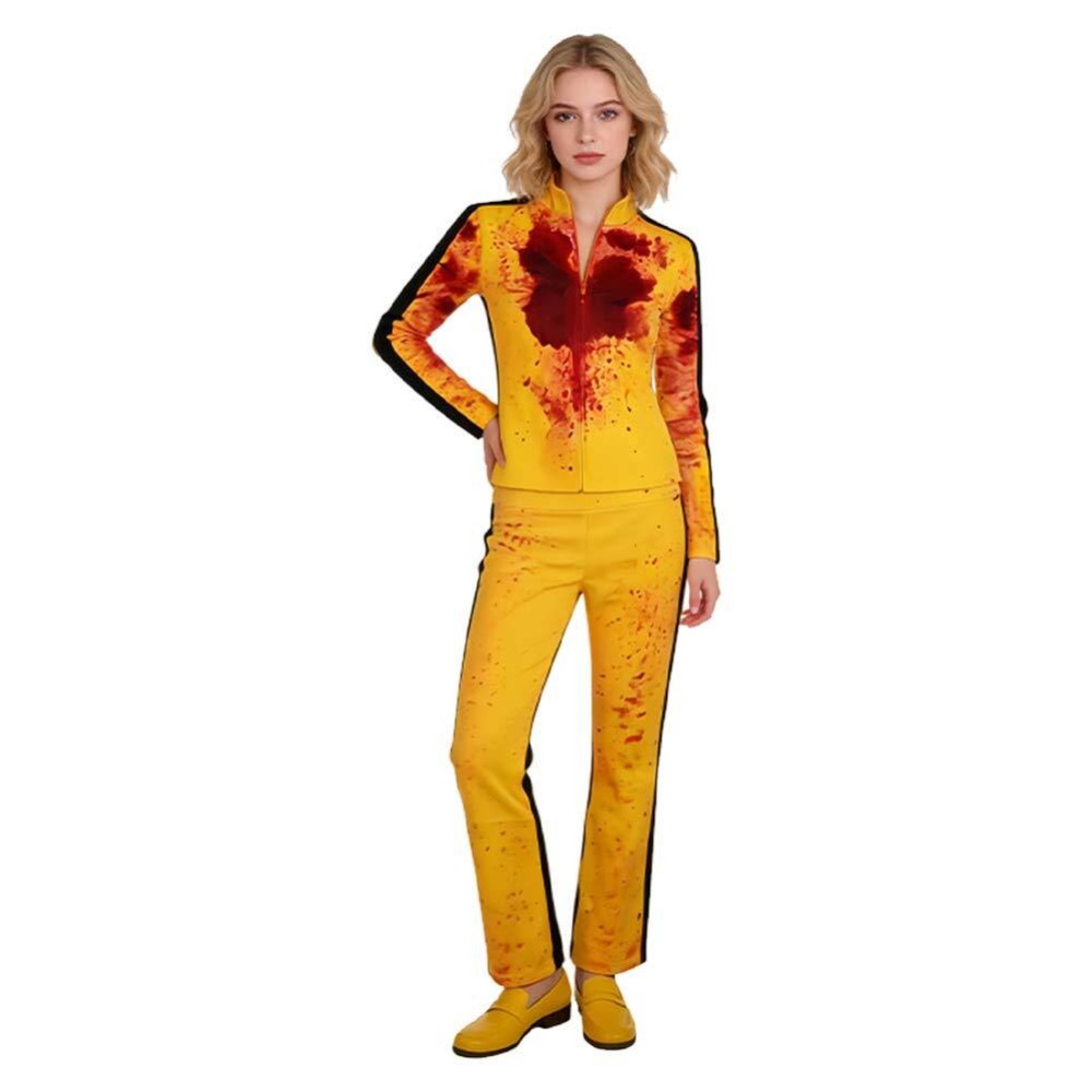Kill Bill The Bride Women Yellow Training Cosplay Costume Halloween Carnival Outfit
