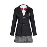 Kill Bill Gogo Yubari Women Black Uniform Cosplay Costume Halloween Carnival Outfit