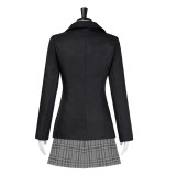 Kill Bill Gogo Yubari Women Black Uniform Cosplay Costume Halloween Carnival Outfit