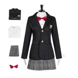 Kill Bill Gogo Yubari Women Black Uniform Cosplay Costume Halloween Carnival Outfit