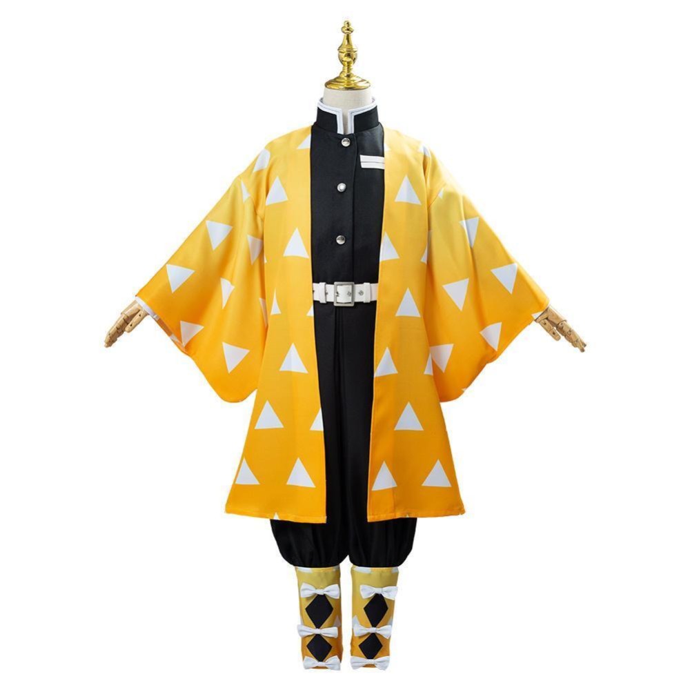 Agatsuma Zenitsu Kids Festival Christmas Party Cosplay Costume Halloween Carnival Outfit