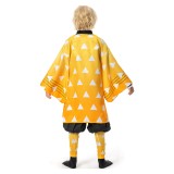 Agatsuma Zenitsu Kids Festival Christmas Party Cosplay Costume Halloween Carnival Outfit
