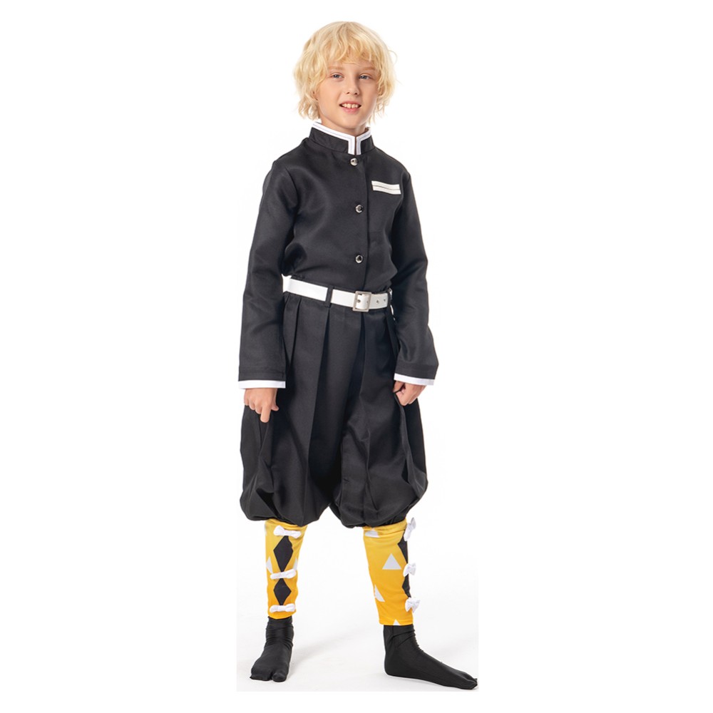 Agatsuma Zenitsu Kids Festival Christmas Party Cosplay Costume Halloween Carnival Outfit