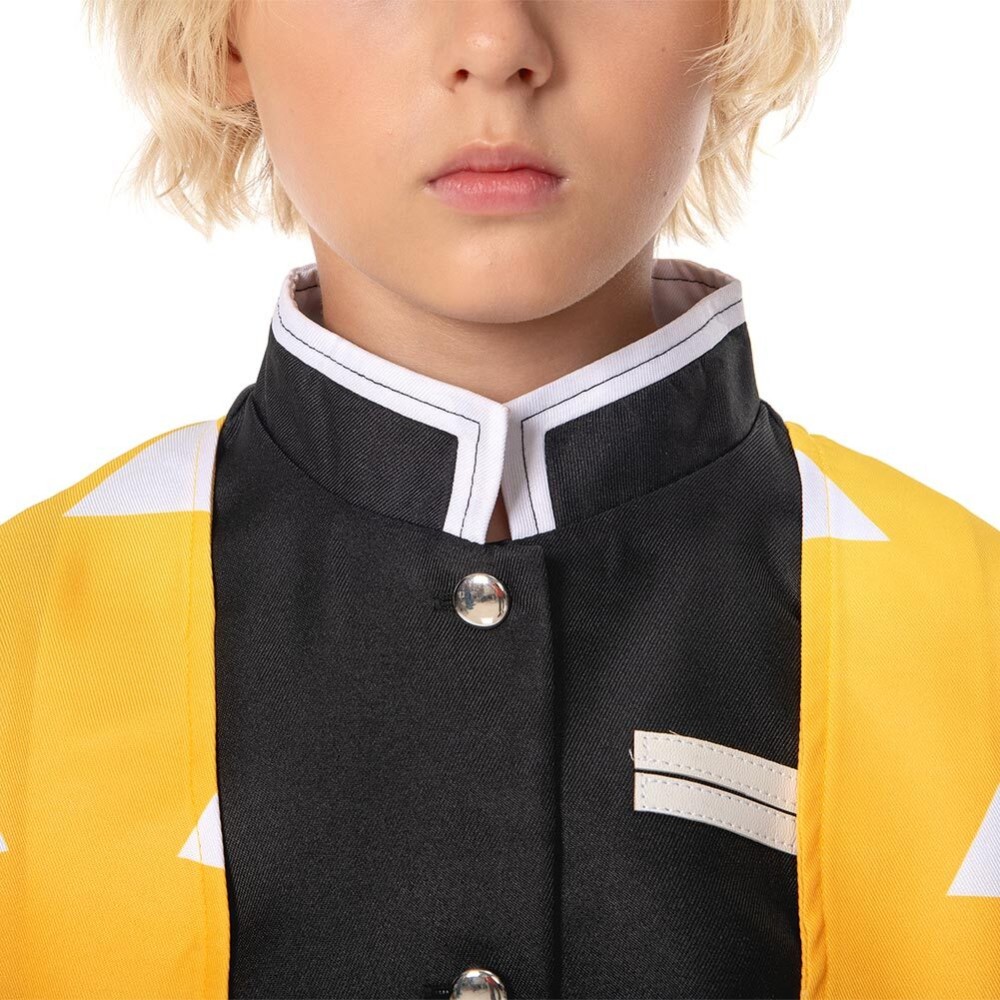 Agatsuma Zenitsu Kids Festival Christmas Party Cosplay Costume Halloween Carnival Outfit