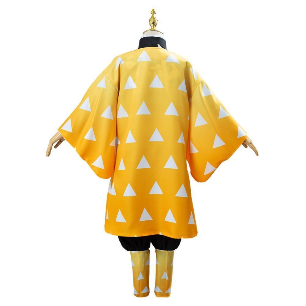 Agatsuma Zenitsu Kids Festival Christmas Party Cosplay Costume Halloween Carnival Outfit