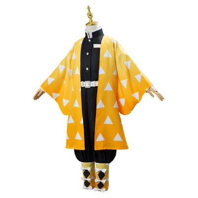 Agatsuma Zenitsu Kids Festival Christmas Party Cosplay Costume Halloween Carnival Outfit