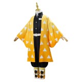 Agatsuma Zenitsu Kids Festival Christmas Party Cosplay Costume Halloween Carnival Outfit