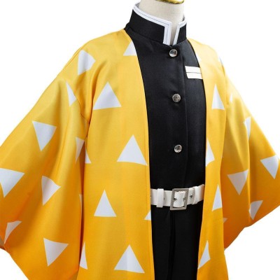 Agatsuma Zenitsu Kids Festival Christmas Party Cosplay Costume Halloween Carnival Outfit