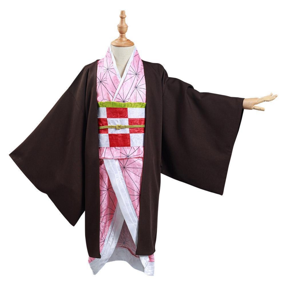 Nezuko Kamado Kids Children Festival Christmas Party Cosplay Costume Halloween Carnival Outfit