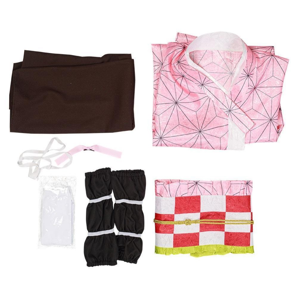 Nezuko Kamado Kids Children Festival Christmas Party Cosplay Costume Halloween Carnival Outfit