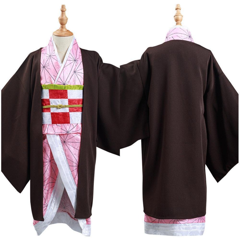 Nezuko Kamado Kids Children Festival Christmas Party Cosplay Costume Halloween Carnival Outfit
