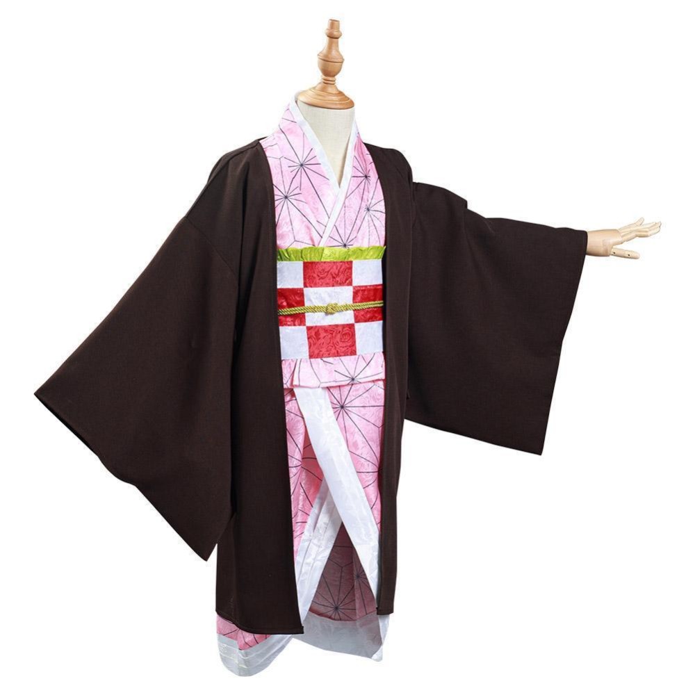 Nezuko Kamado Kids Children Festival Christmas Party Cosplay Costume Halloween Carnival Outfit