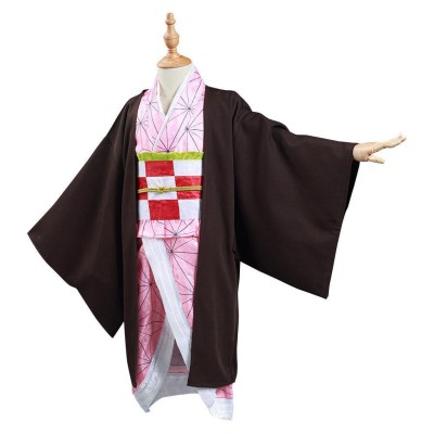 Nezuko Kamado Kids Children Festival Christmas Party Cosplay Costume Halloween Carnival Outfit