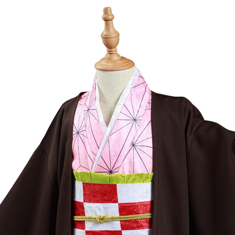 Nezuko Kamado Kids Children Festival Christmas Party Cosplay Costume Halloween Carnival Outfit