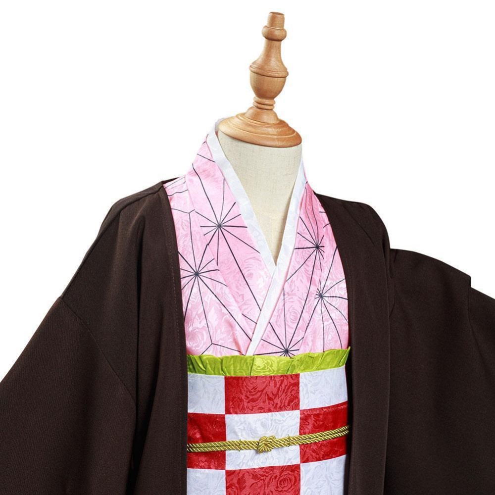 Nezuko Kamado Kids Children Festival Christmas Party Cosplay Costume Halloween Carnival Outfit