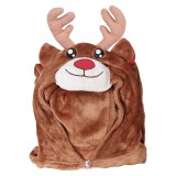 Kid Children Reindeer Flannel Onesie Pajamas Christmas Party Cosplay Costume Halloween Carnival